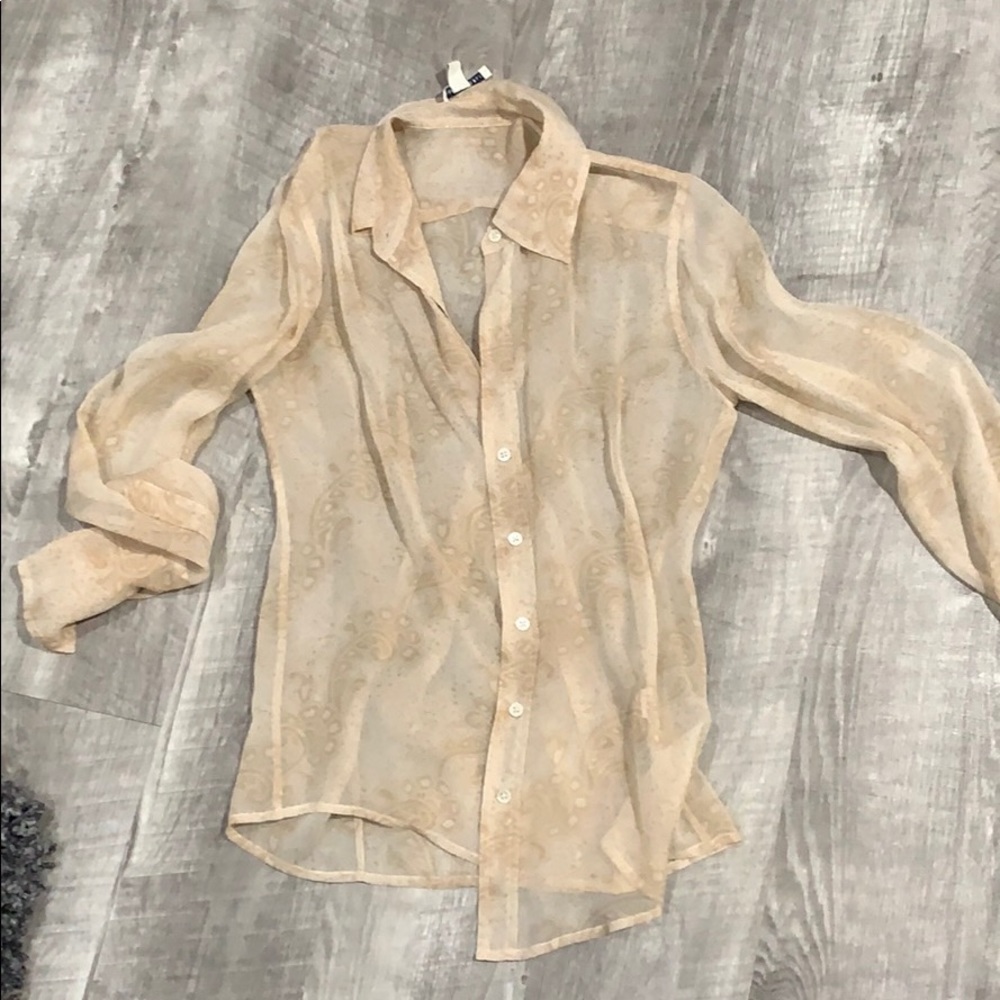 Banana republic sheer blouse